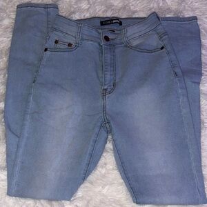 Fashion Nova Sky Blue Denim Pants
